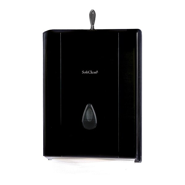 Soft Clean Slimfold Hand Towel Black Dispenser