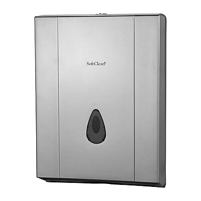 Soft Clean Slimfold Hand Towel Metallic Dispenser