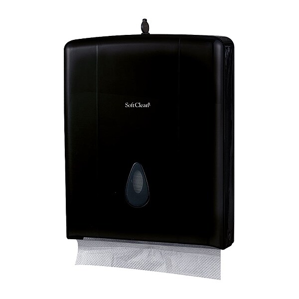 Soft Clean Ultra Fold Hand Towel Black Dispenser