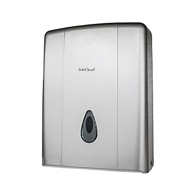 Soft Clean Ultra Fold Metallic Hand Towel Dispenser