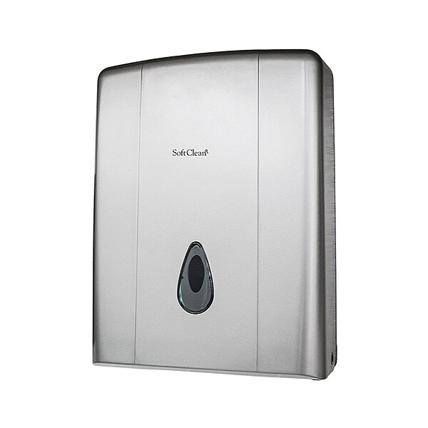 Soft Clean Ultra Fold Metallic Hand Towel Dispenser