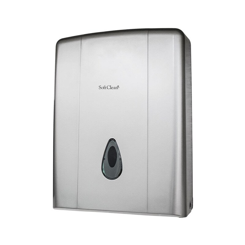 Soft Clean Ultra Fold Metallic Hand Towel Dispenser