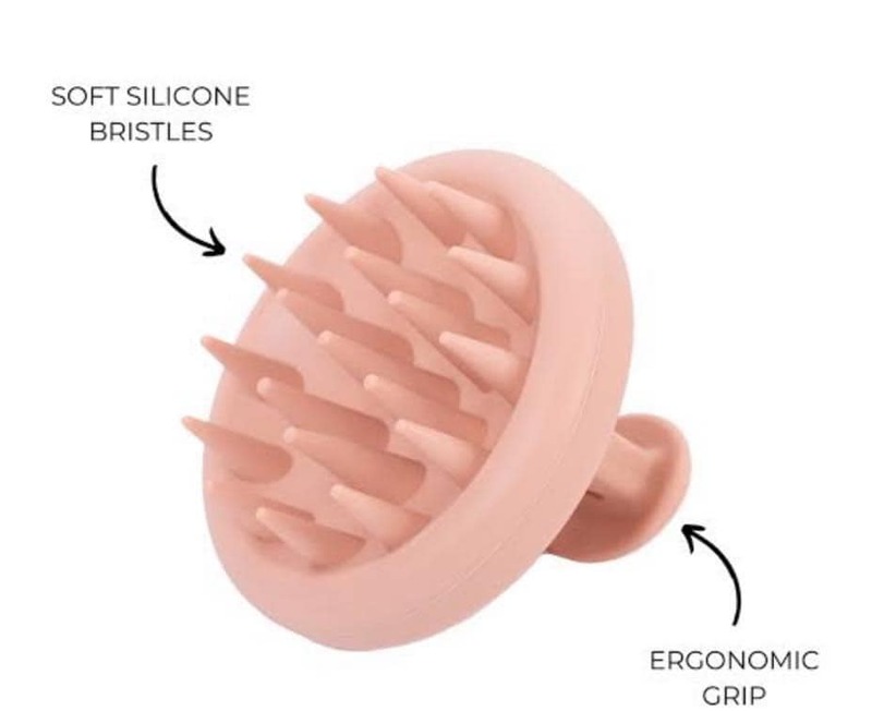 CHEEKYGLO Scalp Scrubber with soft silicone bristles