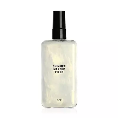3CE Shimmer Makeup Fixer bottle – radiant setting spray with shimmer