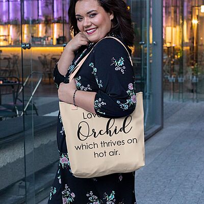 I Love Orchids Thriving On Hot Air Medium Tote Bag