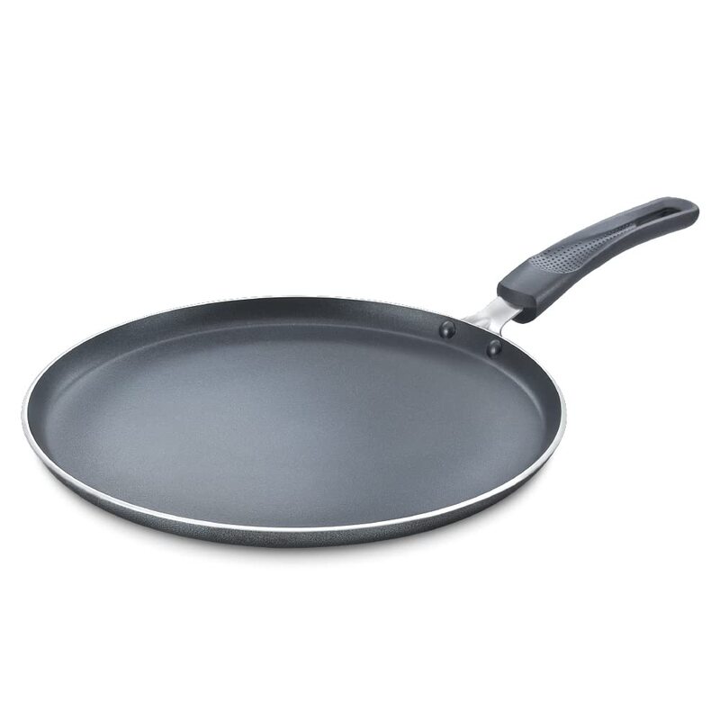 Prestige/ Manttra Omega Aluminium Select Plus Non-Stick Omni Tawa, 30 cm, Black
