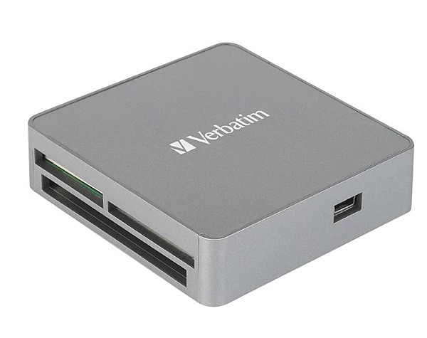 Verbatim USB 2.0 All- in-1 Card Reader / Hub including SD, Sdhc, Sdxc, microSD, microSDHC, microSDXC, CF-1, Memory Stick, and MS-Pro Duo