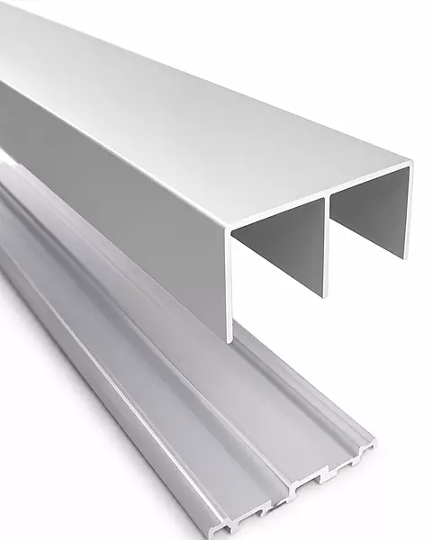Wardrobe 2-Door Track & Roller Kit 3.0m – Anodized Aluminium