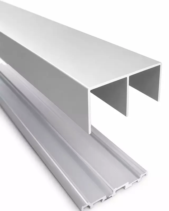Wardrobe 2-Door Track & Roller Kit 3.0m – Anodized Aluminium