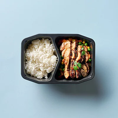Vietnamese Lemongrass Chicken, Rice, Mixed Vegetables