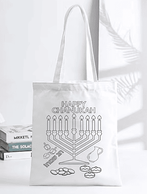 Chanukah Tote Bag for Decorating