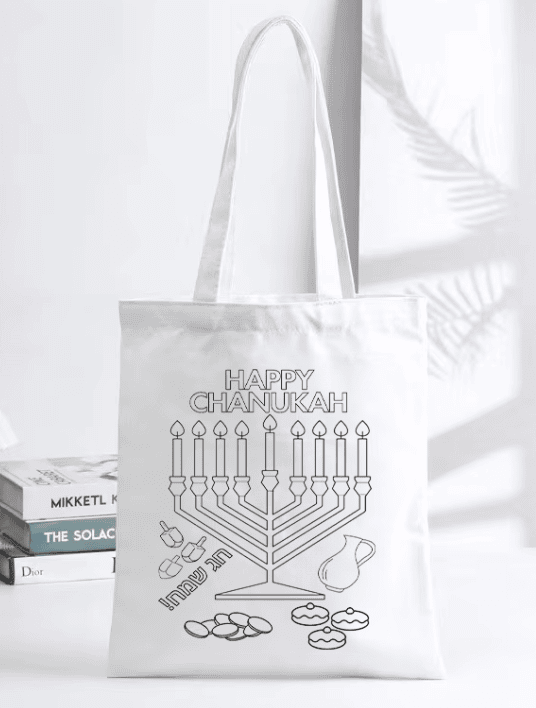 Chanukah Tote Bag for Decorating Chanukah Tote Bag for Decorating