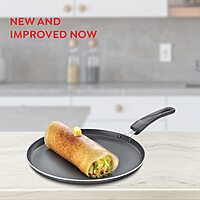 Prestige/ Manttra Omega Aluminium Select Plus Non-Stick Omni Tawa, 30 cm, Black