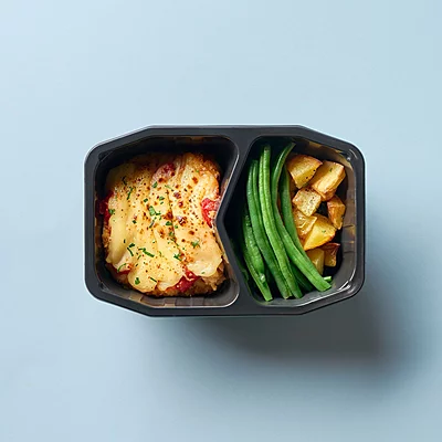 Italian Chicken Parmigiana With Roasted Potato, Green Beans
