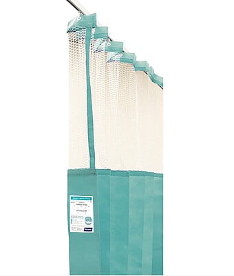 Haines Disposable Antimicrobial Medical Curtains With Mesh Top 7.5x2.3m Pack of 5 Haines Disposable Antimicrobial Medical Curtains With Mesh Top 7.5x2.3m Pack of 5