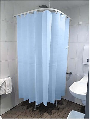 Haines Antimicrobial Disposable Shower Curtain 2.5x2.0m Blue Pack of 15 Haines Antimicrobial Disposable Shower Curtain 2.5x2.0m Blue Pack of 15