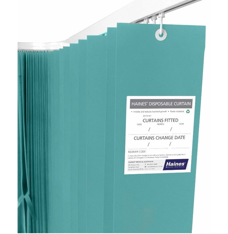 Haines Disposable Antimicrobial Medical Curtain 7.5x2.0m Pack Of 5 Haines Disposable Antimicrobial Medical Curtain 7.5x2.0m Pack Of 5