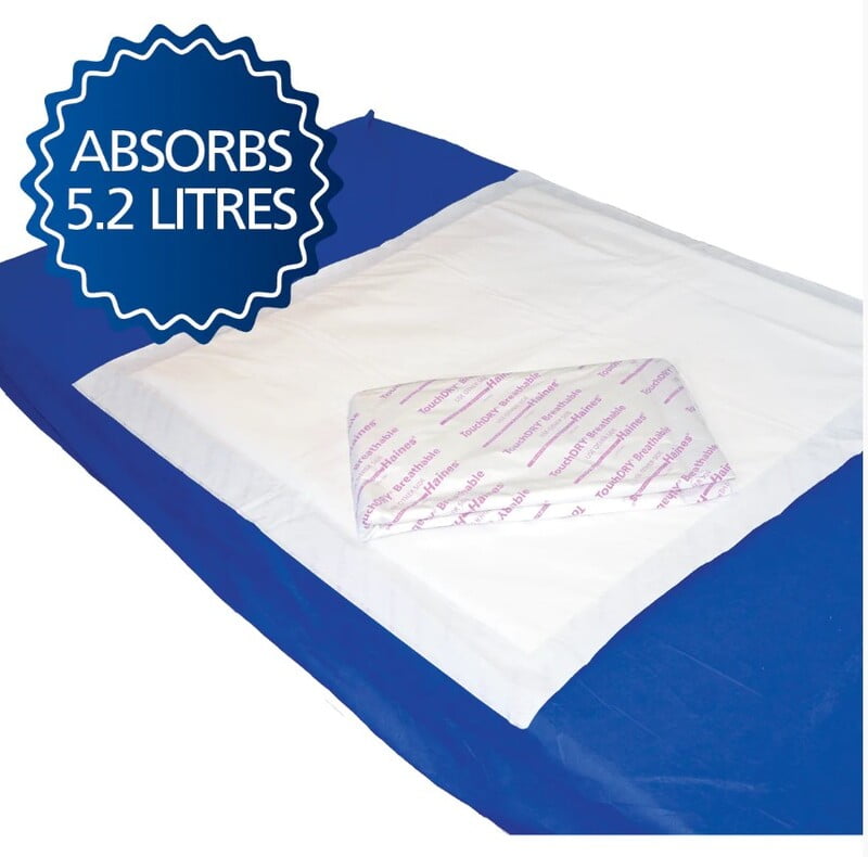 Haines TouchDry Plus Absorbent Pad For Maternity 90x90cm Carton Of 40 Haines TouchDry Plus Absorbent Pad For Maternity 90x90cm Carton Of 40