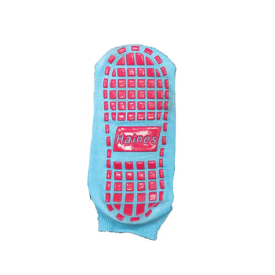 Haines SallySock Non-Slip Patient Socks Small Magenta Grips Pack of 5 Pairs