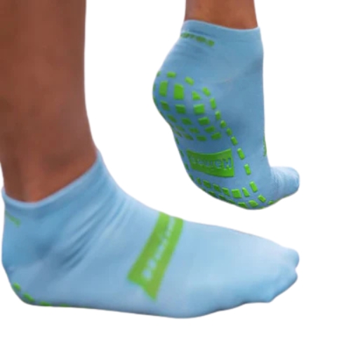 Haines SallySock Non-Slip Patient Socks X-Large Green Grips Pack of 20 Pairs