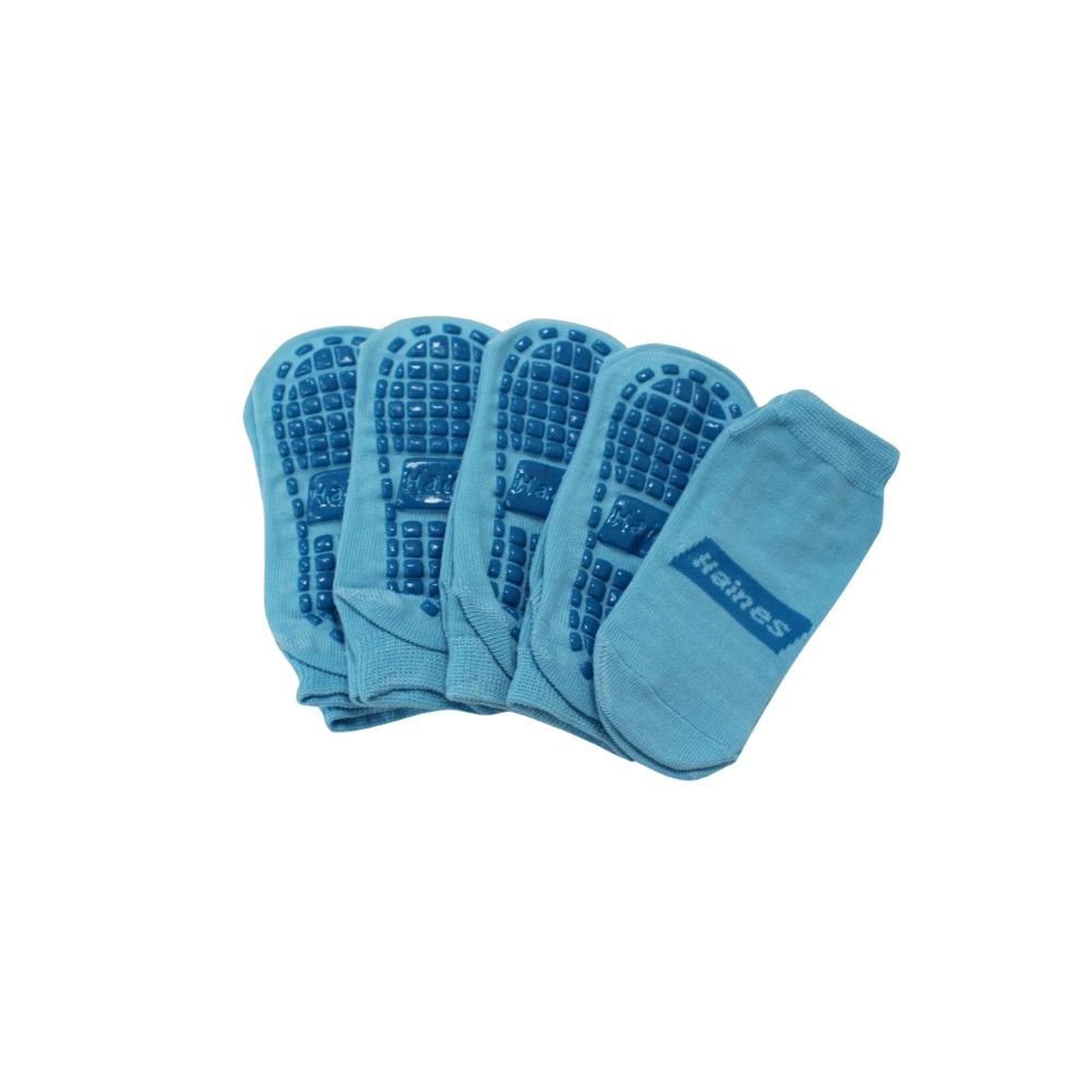 Haines SallySock Non-Slip Patient Socks Paediatric X-Small Teal Grips Pack of 20 pairs Haines SallySock Non-Slip Patient Socks Paediatric X-Small Teal Grips Pack of 20 pairs