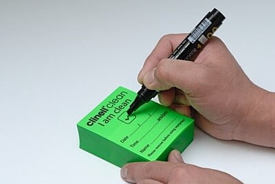 Clinell Clean Indicator Notes Green Pack of 4x 250 Sheet Notepads