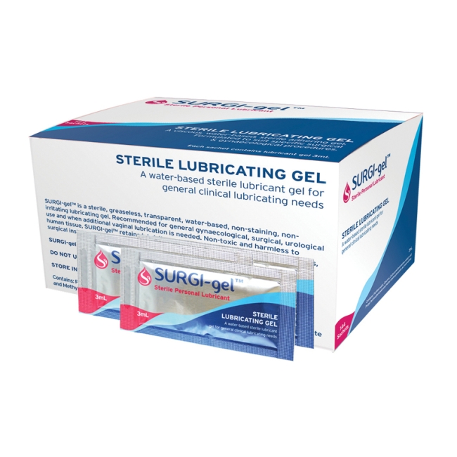 Lubricating Surgi-Gel Sachets 3ml Box of 144