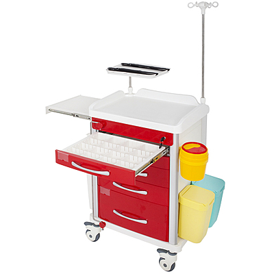 Emergency Trolley With Locking Bar