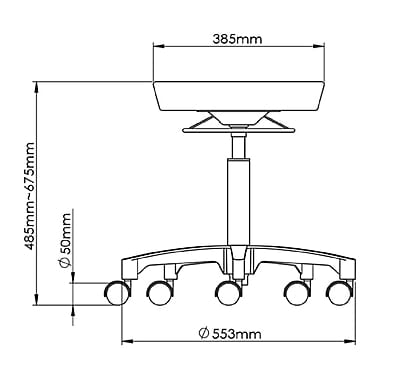 Comfort Line Surgeon Stool Black Comfort Line Surgeon Stool Black