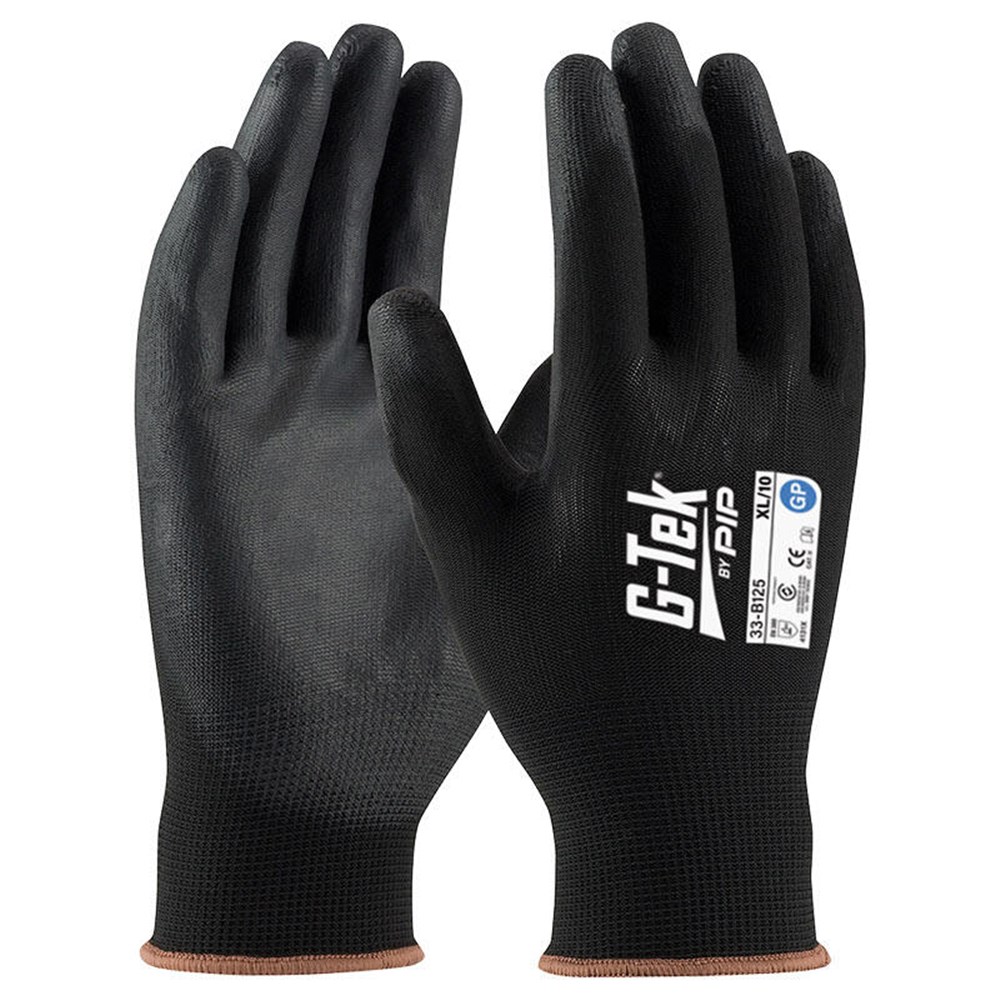 G-Tek 13G Black Nylon GP Palm Dip Glove