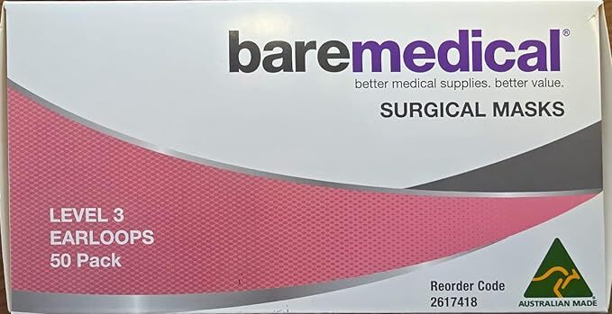 AUS Made BM Face masks Surgical Level3 50Pack