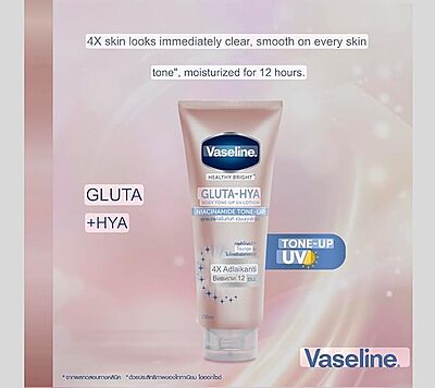 Ingredients display — niacinamide, hyaluronic acid, micro‑reflectors, GlutaGlow