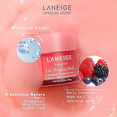 Applying LANEIGE Lip Sleeping Mask – Soft and Plump Lips by Morning