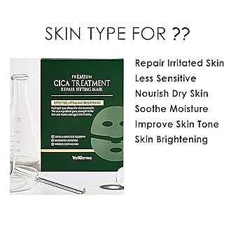 Korean skincare mask flat lay – Wellderma Cica sheet mask for sensitive skin