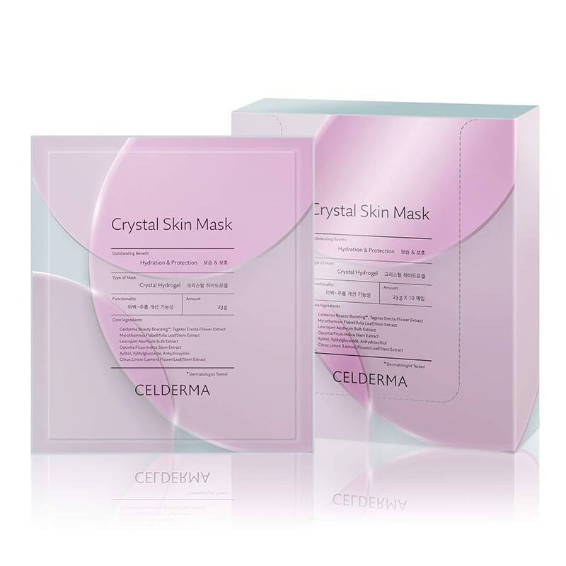 CELDERMA Crystal Skin Mask – hydrating and brightening facial sheet mask
