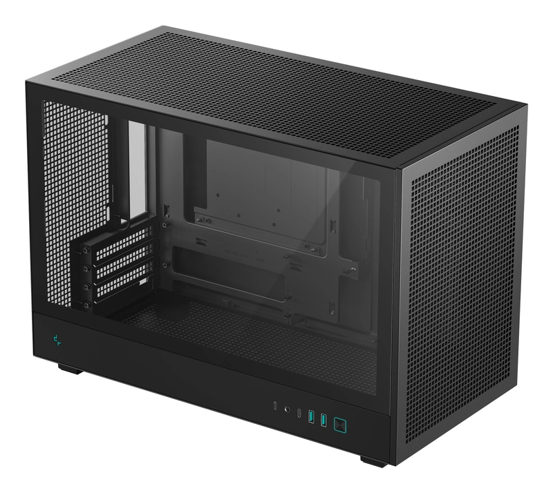 DeepCool CH260 M-Atx Case, Extremely Portable Size,Abundant Airflow Ventilation,Mesh and Glass panels,Up to 360mm Liquid Cooling