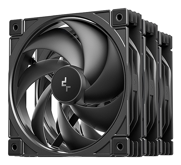DeepCool FD12 V2 3IN1 120mm Performance Integral Blade Silent Ring Case Fans, 4-pin Pwm, 500~2500 Rpm, Hydro Bearing