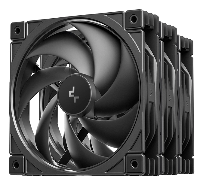 DeepCool FD12 V2 3IN1 120mm Performance Integral Blade Silent Ring Case Fans, 4-pin Pwm, 500~2500 Rpm, Hydro Bearing