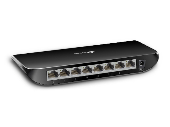 TP-Link TL-SG1008 8-Port Gigabit Unmanaged Switch 13 Desktop Rackmountable Steel Case Fanless Supports Mac address 802.1p/Dscp QoS