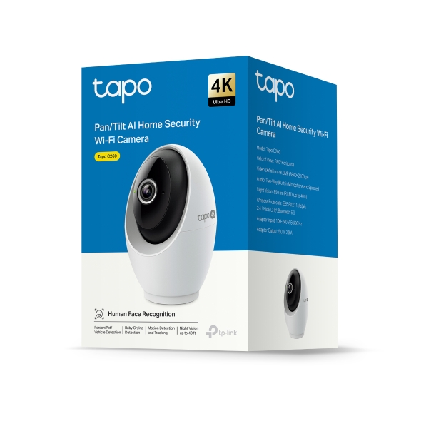 TP-Link C200 Tapo Pan Tilt Wi-Fi Camera H.264 1080P 2-Way Audio Motion Detect Night Vision 2 Years Warranty