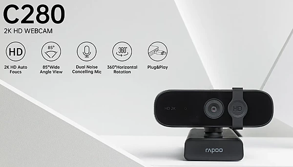 Rapoo C280 2K HD Webcam - Black