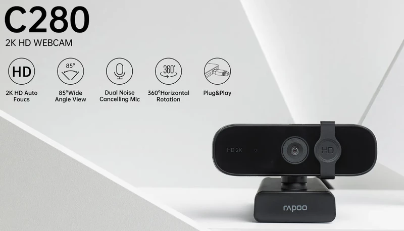 Rapoo C280 2K HD Webcam - Black