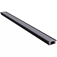 Slim LED Profile Matt Black with Lip