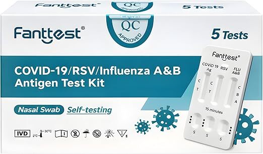 5T Fanttest 4 in 1 RSV/COVID-19/FLU A&B Antigen Rapid 5Pack Test Kit