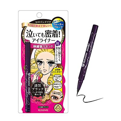 Japanese ISEHAN Kiss Me Heroine liquid eyeliner on white background