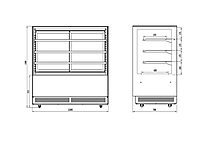 4 Tier Cake Showcase 1200x700x1300mm/YC-1200H