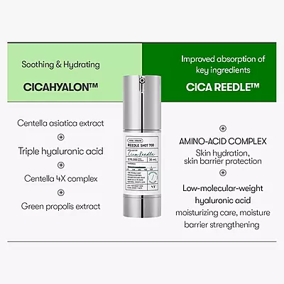 VT REEDLE SHOT 700Before and after – improved skin tone and refined pores