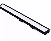 Slim LED Profile Matt Black with Lip