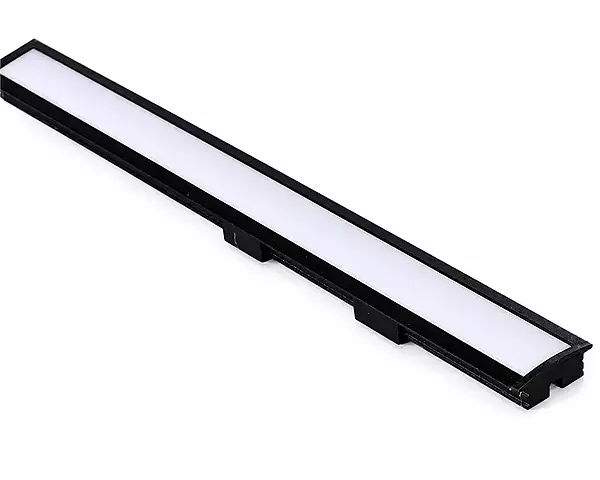 Slim LED Profile Matt Black with Lip