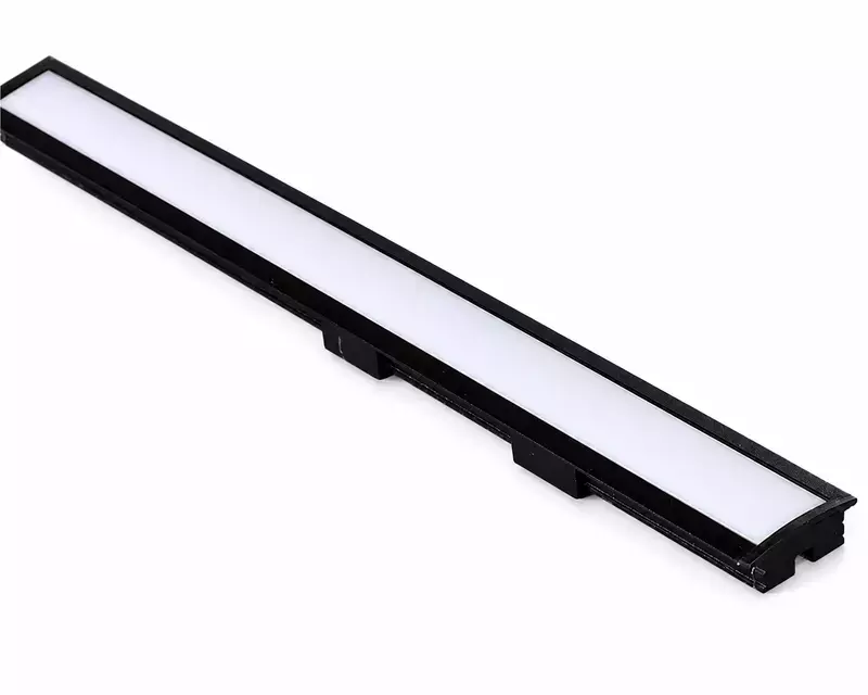 Slim LED Profile Matt Black with Lip